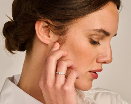 LG1007W Blush 14kt gouden ring met lab grown diamant