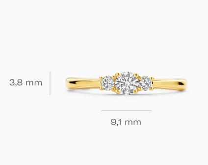 LG1007Y Blush 14kt gouden ring met lab grown diamant