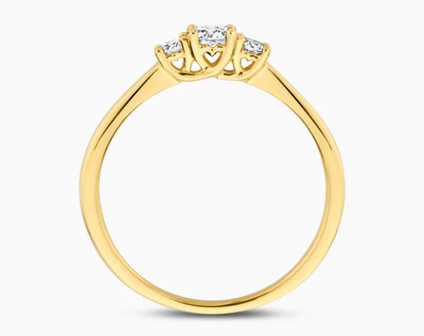 LG1007Y Blush 14kt gouden ring met lab grown diamant