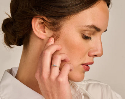 LG1007Y Blush 14kt gouden ring met lab grown diamant