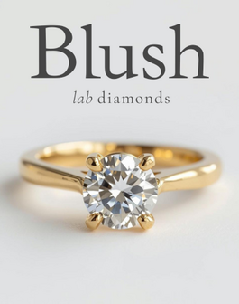 LG1008Y Blush 14kt gouden ring met lab grown diamant