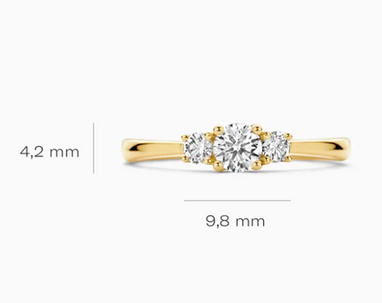 LG1008Y Blush 14kt gouden ring met lab grown diamant