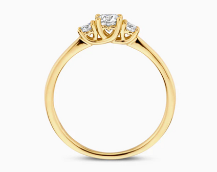 LG1008Y Blush 14kt gouden ring met lab grown diamant