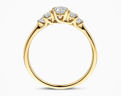 LG1044Y Blush 14kt gouden ring met lab grown diamant