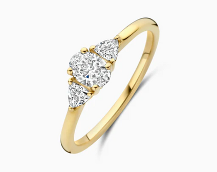 LG1039Y Blush 14kt gouden ring met lab grown diamant