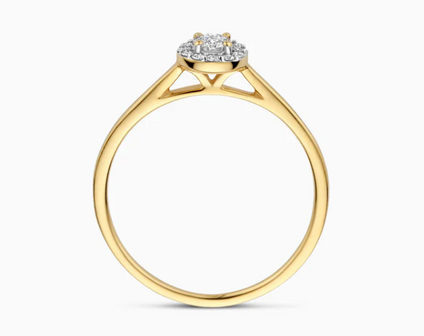 LG1023Y Blush 14kt gouden ring met lab grown diamant