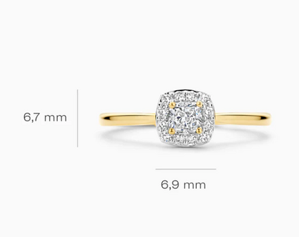 LG1009Y Blush 14kt gouden ring met lab grown diamant