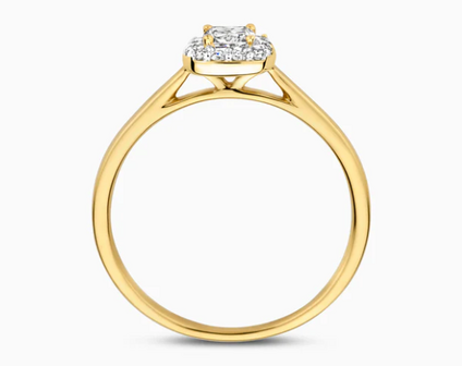 LG1009Y Blush 14kt gouden ring met lab grown diamant