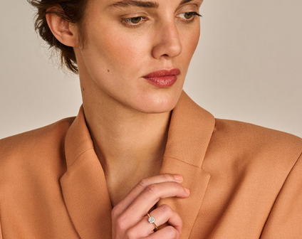 LG1009Y Blush 14kt gouden ring met lab grown diamant