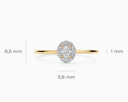LG1021Y Blush 14kt gouden ring met lab grown diamant