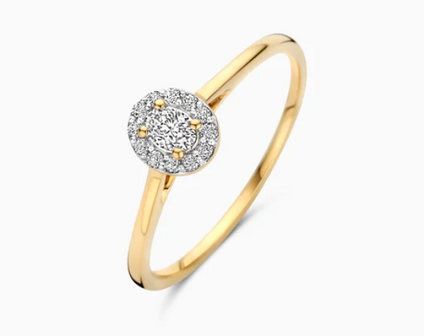 LG1021Y Blush 14kt gouden ring met lab grown diamant