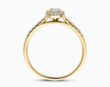 LG1045Y Blush 14kt gouden ring met lab grown diamant