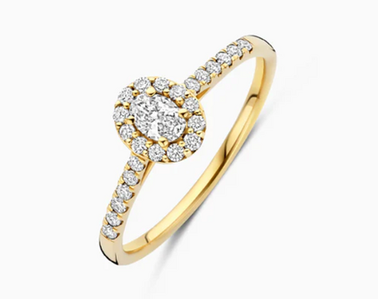 LG1045Y Blush 14kt gouden ring met lab grown diamant