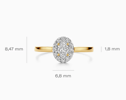LG1016Y Blush 14kt gouden ring met lab grown diamant