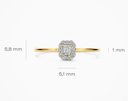LG1022Y Blush 14kt gouden ring met lab grown diamant