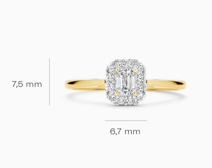 LG1010Y Blush 14kt gouden ring met lab grown diamant