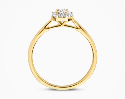 LG1010Y Blush 14kt gouden ring met lab grown diamant