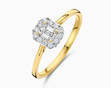 LG1010Y Blush 14kt gouden ring met lab grown diamant