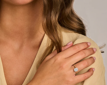 LG1011Y Blush 14kt gouden ring met lab grown diamant