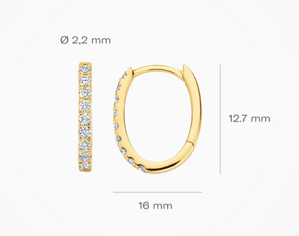 LG7008Y Blush 14kt gouden oorringen Dames