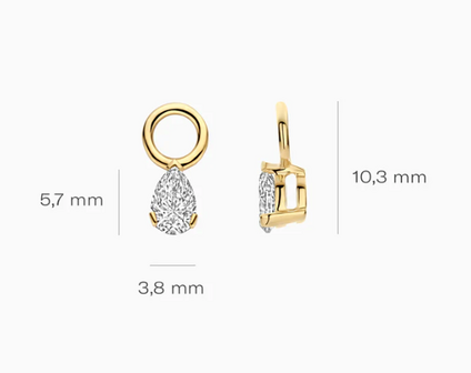 LG9004Y Blush 14kt gouden oorringen Dames