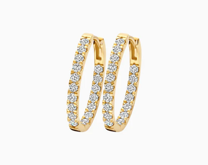 LG7014Y Blush 14kt gouden oorringen Dames