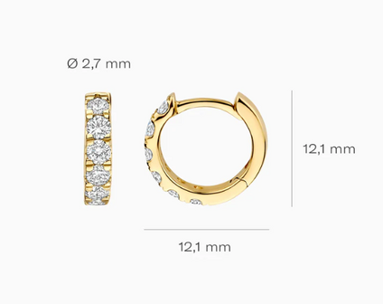 LG7031Y Blush 14kt gouden oorringen Dames