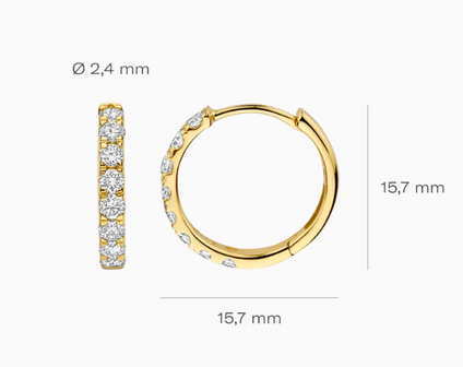 LG7032Y Blush 14kt gouden oorringen Dames