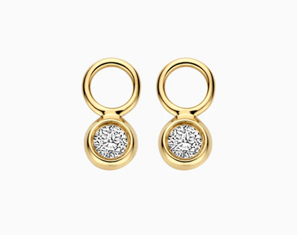 LG9002Y Blush 14kt gouden oorringen Dames