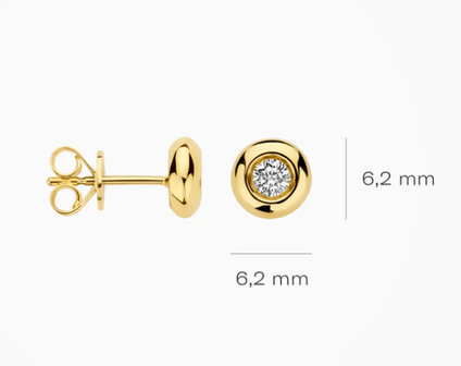 LG7004Y Blush 14kt gouden oorringen Dames