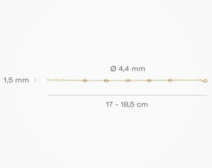 LG2002Y Blush 14kt Gouden Armband