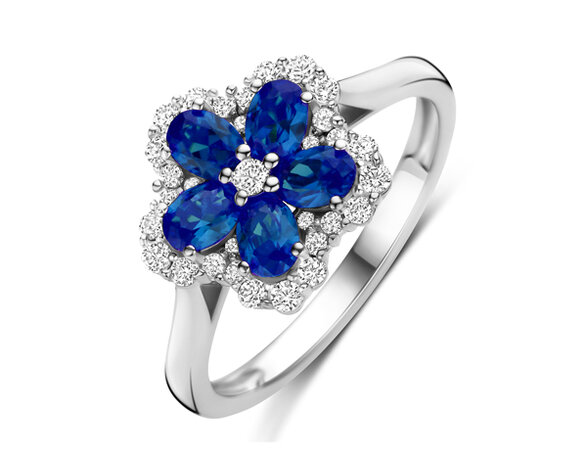 R2590BLU Silver Rose juwelen