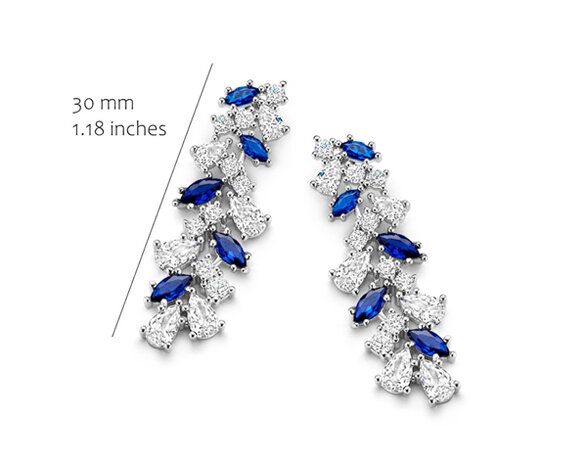 EA2640BLU Silver Rose juwelen