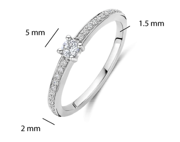 12400ZI  Ti Sento Milano Zilveren Ring