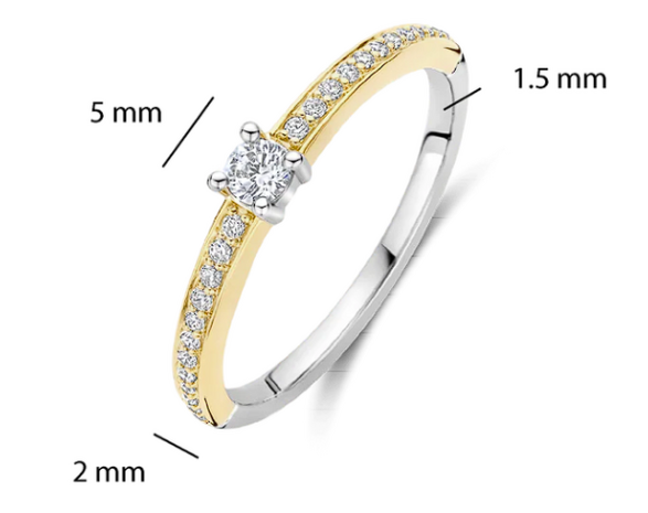 12400ZY  Ti Sento Milano Zilveren Ring