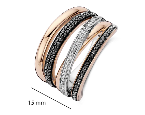 12401BR Ti Sento Milano Zilveren Ring