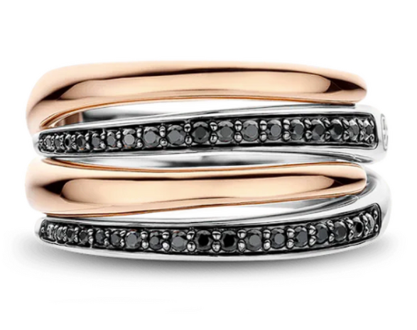 12409BR Ti Sento Milano Zilveren Ring