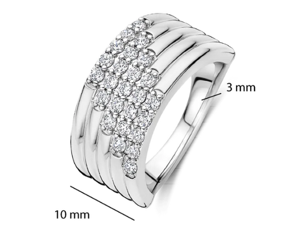 12410ZI Ti Sento Milano Zilveren Ring