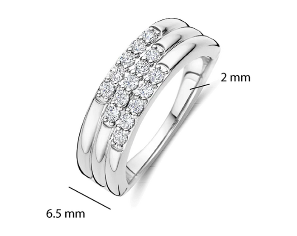 12411ZI Ti Sento Milano Zilveren Ring