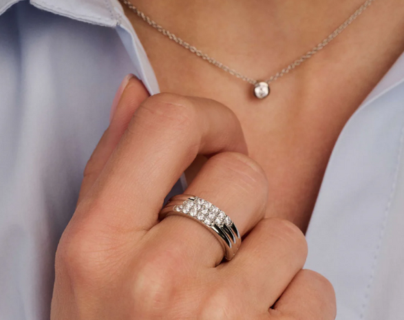 12411ZI Ti Sento Milano Zilveren Ring
