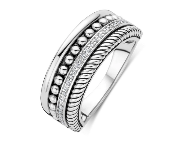12418ZI Ti Sento Milano Zilveren Ring