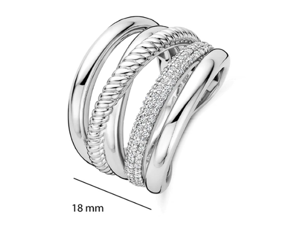 12421ZI Ti Sento Milano Zilveren Ring