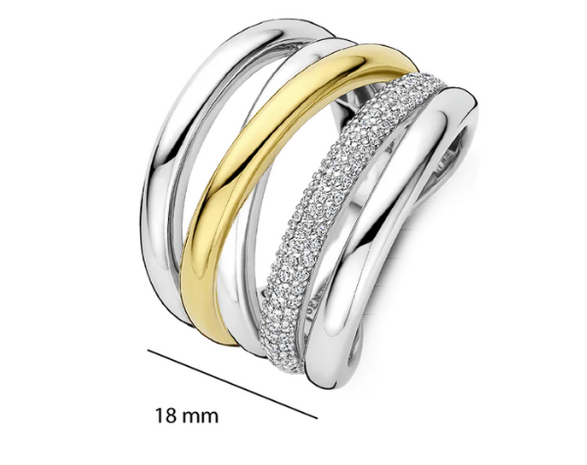 12421ZY Ti Sento Milano Zilveren Ring