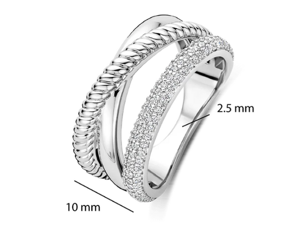 12422ZI Ti Sento Milano Zilveren Ring