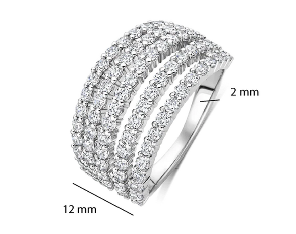 12425ZI Ti Sento Milano Zilveren Ring