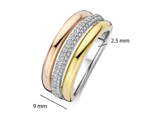 12427TZ Ti Sento Milano Zilveren Ring