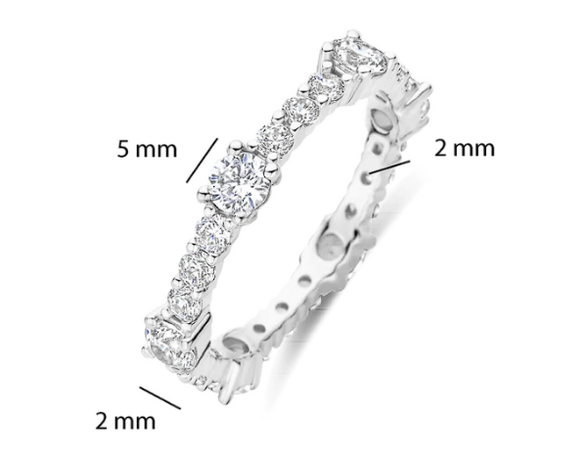 12428ZI Ti Sento Milano Zilveren Ring