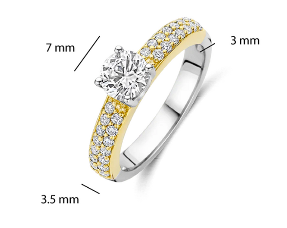 1795ZY Ti Sento Milano Zilveren Ring