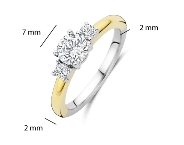 1796ZY Ti Sento Milano Zilveren Ring