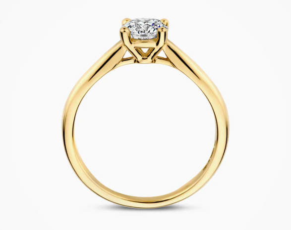 LG1004Y Blush 14kt gouden ring met lab grown diamant